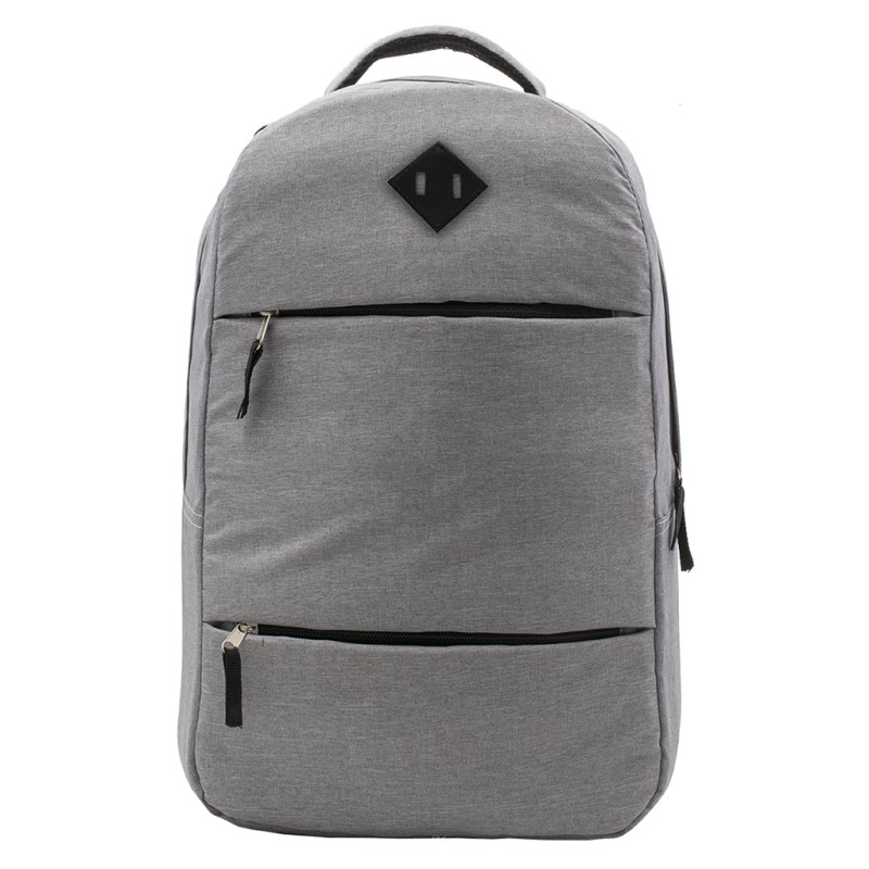 Zaino trekking in poliestere grigio personalizzato Q24083GR