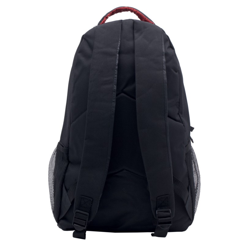Zaino trekking in poliestere nero/rosso personalizzato Q24082N/R