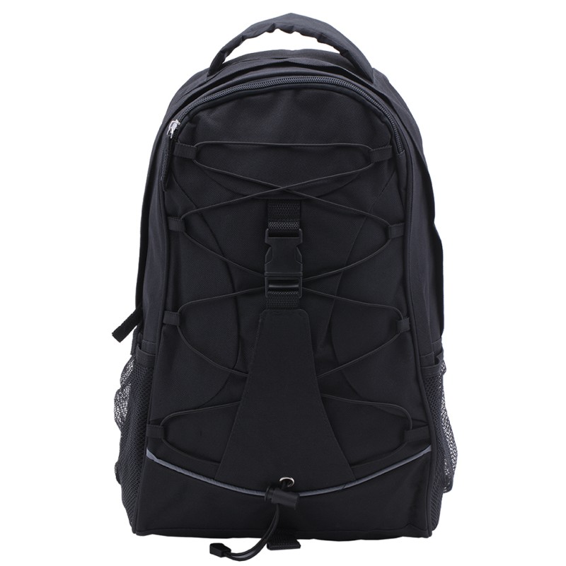 Zaino trekking in poliestere nero personalizzato Q24082N