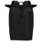 Zaino urban arrotolabile in poliestere nero personalizzato Q24378N