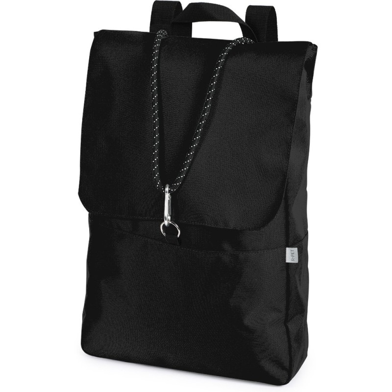 Zaino urban in rpet nero personalizzato Q24348N