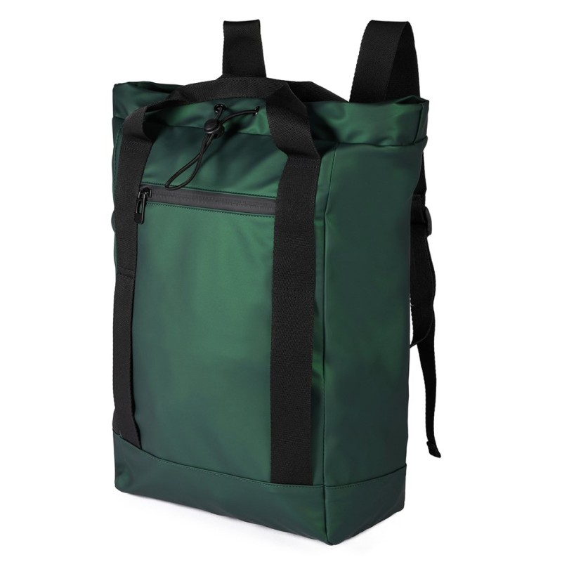 Zaino urban multiuso in morbido pu verde inglese personalizzato Q24395VI