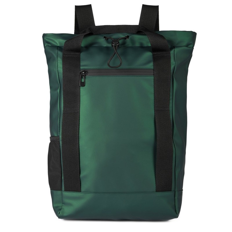 Zaino urban multiuso in morbido pu verde inglese personalizzato Q24395VI