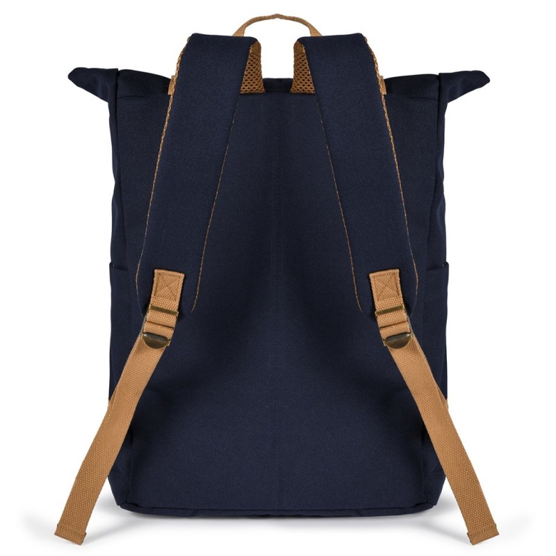 Zaino vintage in policotone canvas blu navy personalizzato Q24355NY