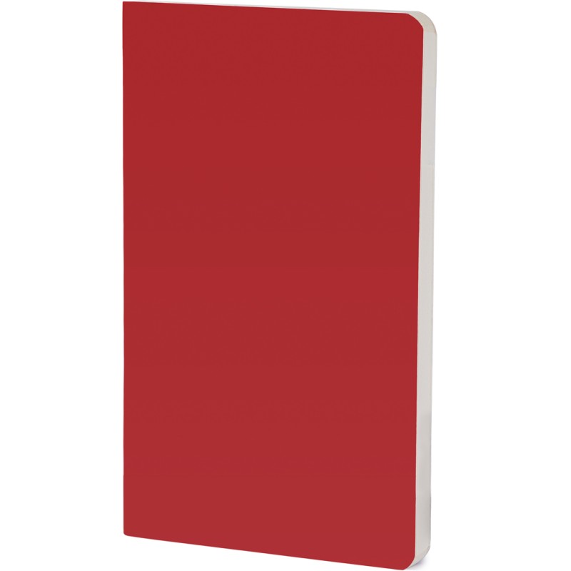 Blocco per appunti in carta e con copertina morbida in pu rosso personalizzato S26518R