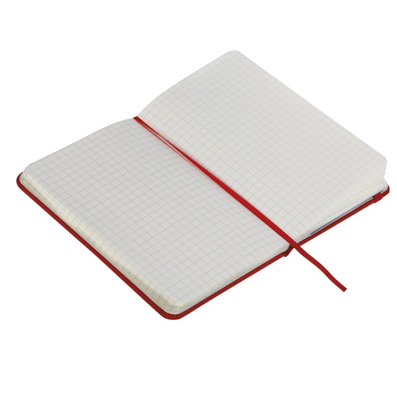 Blocco per appunti  in carta e pu rosso personalizzato S26485R