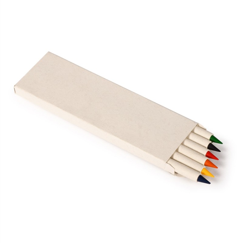 Confezione matite colorate in cartone del latte personalizzato S26440