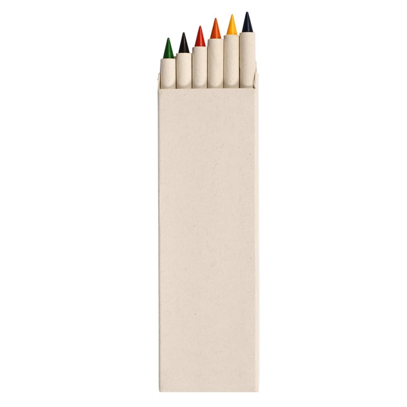 Confezione matite colorate in cartone del latte personalizzato S26440