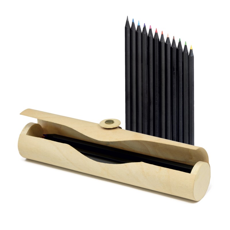 Confezione matite colorate in legno personalizzato S26439