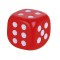 Dado antistress in pu rosso personalizzato S26237R