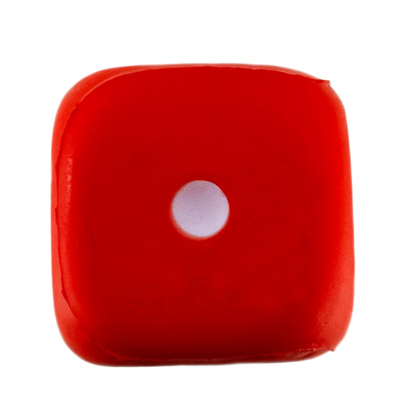 Dado antistress in pu rosso personalizzato S26237R