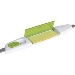Levapunti con taglierino in plastica e metallo verde personalizzato S26010V