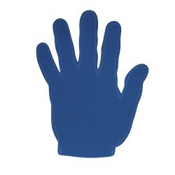 Mano in eva blu royal personalizzato S26803BL