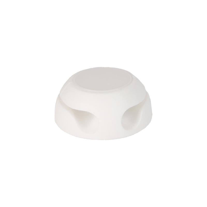 Passante per cavetti in silicone e plastica bianco personalizzato S26033B