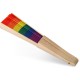 Ventaglio arcobaleno in rpet e legno personalizzato S26038 Ventaglio arcobaleno in rpet e legno personalizzato S26038