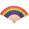 Ventaglio arcobaleno in rpet e legno personalizzato S26038