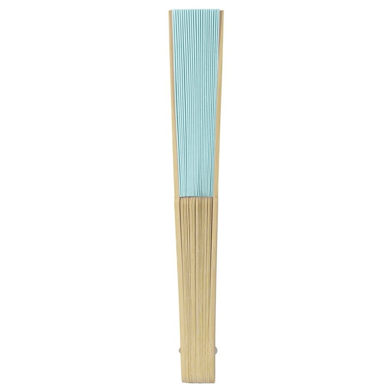 Ventaglio in carta e bambù blu sky personalizzato S26042SK