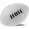 Pallina da rugby antistress in pu bianco personalizzato S26118B