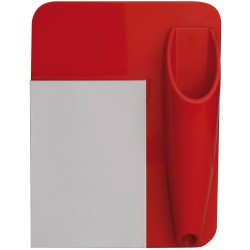 Blocchetto appunti con portapenna rossa personalizzata S26163R
