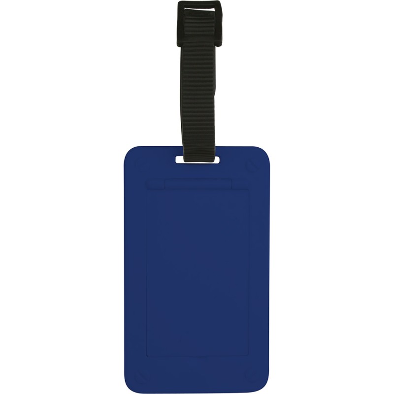 Targhetta da valigia in plastica blu royal personalizzato S26172BL