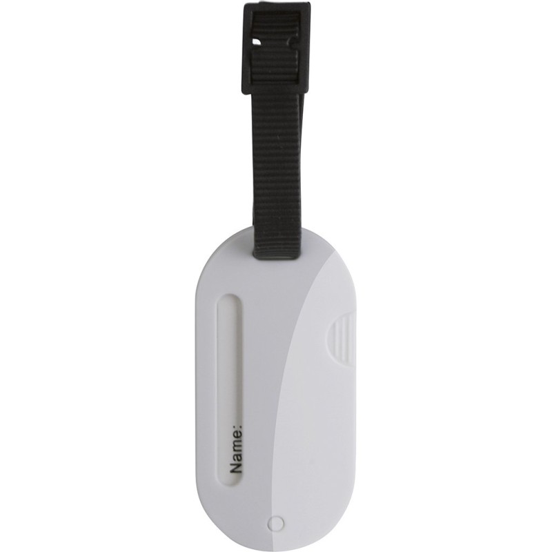 Targhetta da valigia in plastica bianco personalizzato S26173B