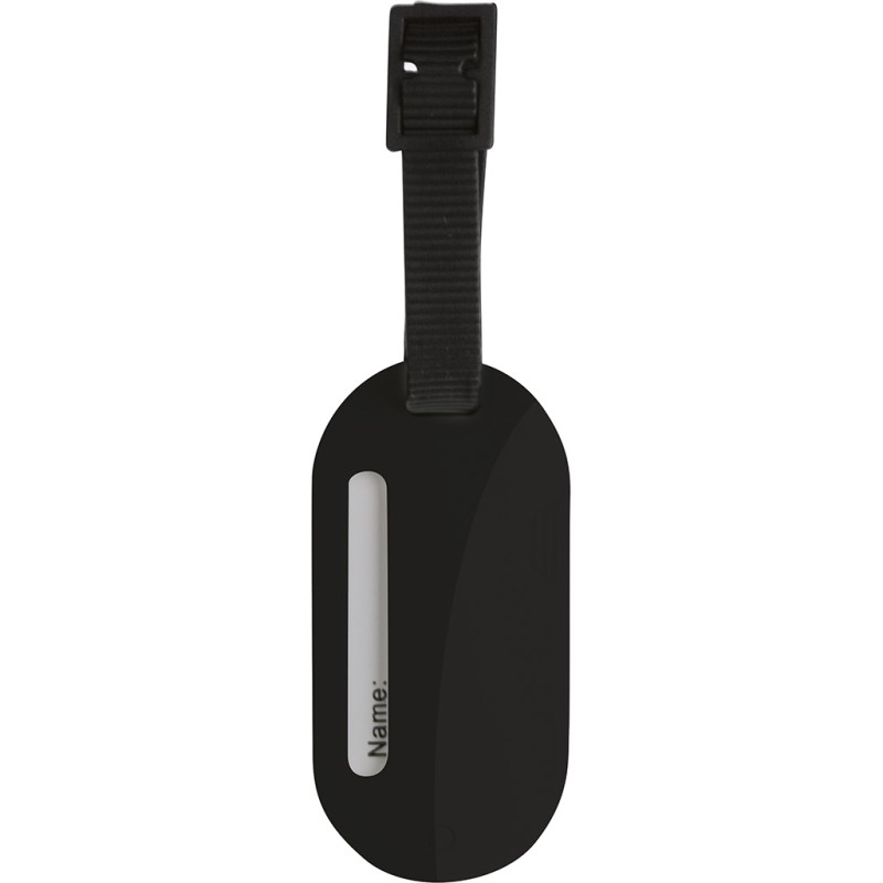 Targhetta da valigia in plastica nero personalizzato S26173N