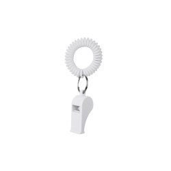 Fischietto in plastica bianco personalizzato S26174B