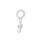 Fischietto in plastica bianco personalizzato S26174B
