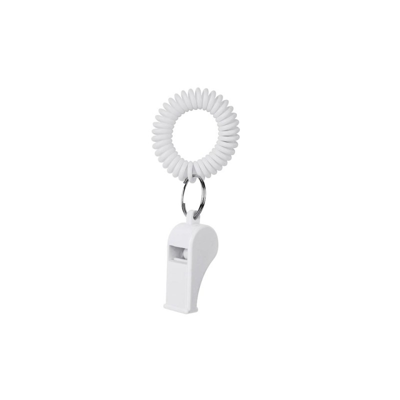 Fischietto in plastica bianco personalizzato S26174B