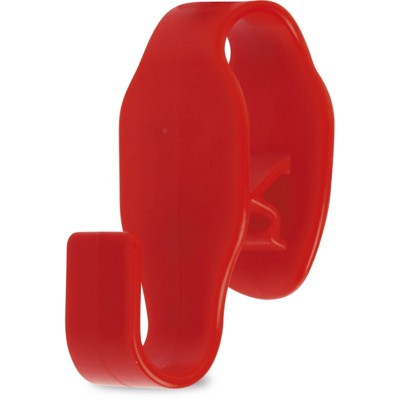 Gancio in plastica rosso personalizzato S26178R