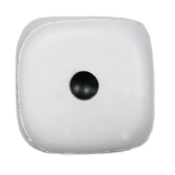Dado antistress in pu bianco personalizzato S26237B Dado antistress in pu bianco personalizzato S26237B