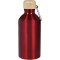Borraccia in acciaio e bamboo rosso personalizzato S26284R