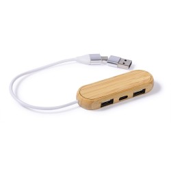 Connettore porte usb in bambù personalizzato S26291