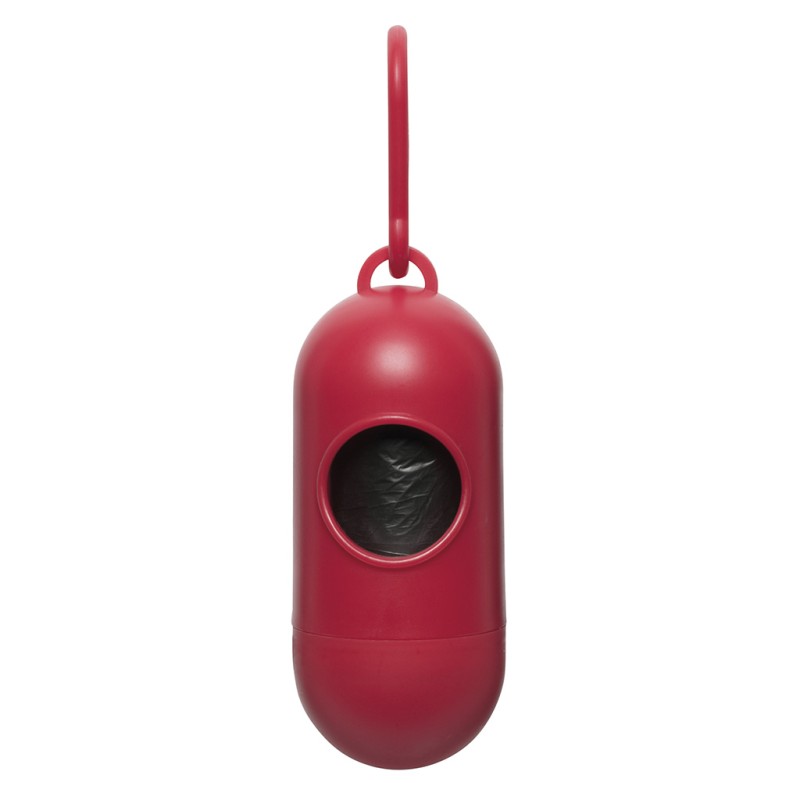 Dispenser per sacchetti igienici in plastica rosso personalizzato S26305R Dispenser per sacchetti igienici in plastica rosso personalizzato S26305R