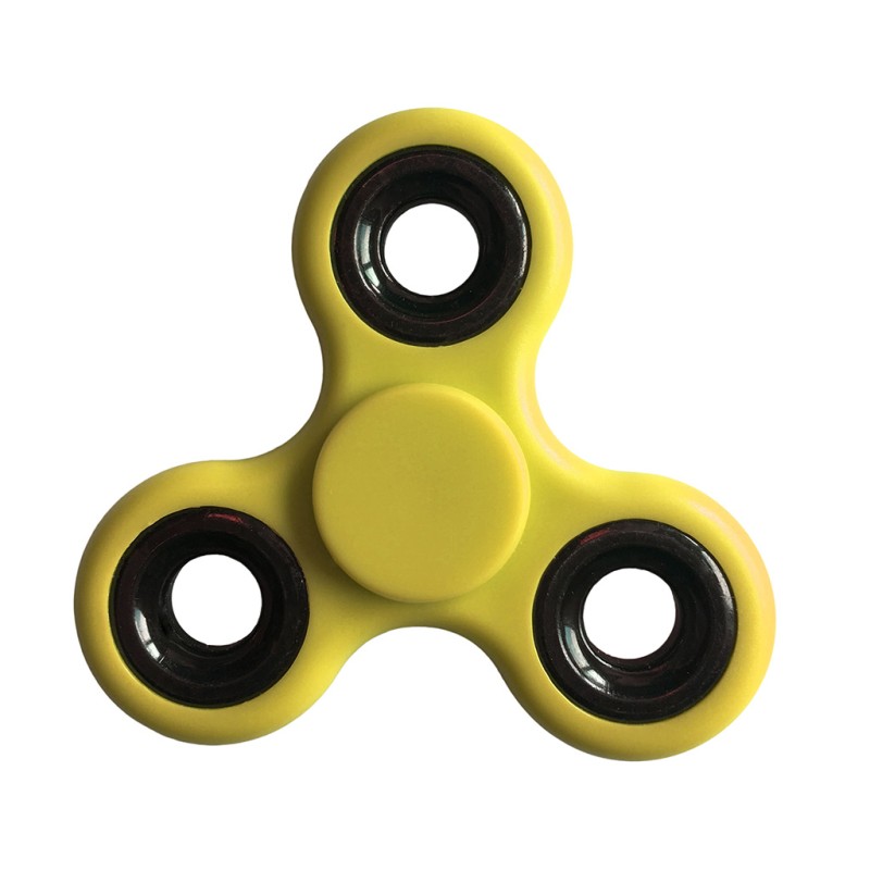 Fidget spinner in plastica e metallo giallo personalizzato S26320G