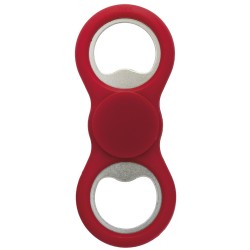 Fidget spinner con apribottiglia in plastica e metallo rosso personalizzato S26321R Fidget spinner con apribottiglia in plastica e metallo rosso personalizzato S26321R