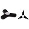 Fidget spinner con connettori in plastica nero personalizzato S26322N