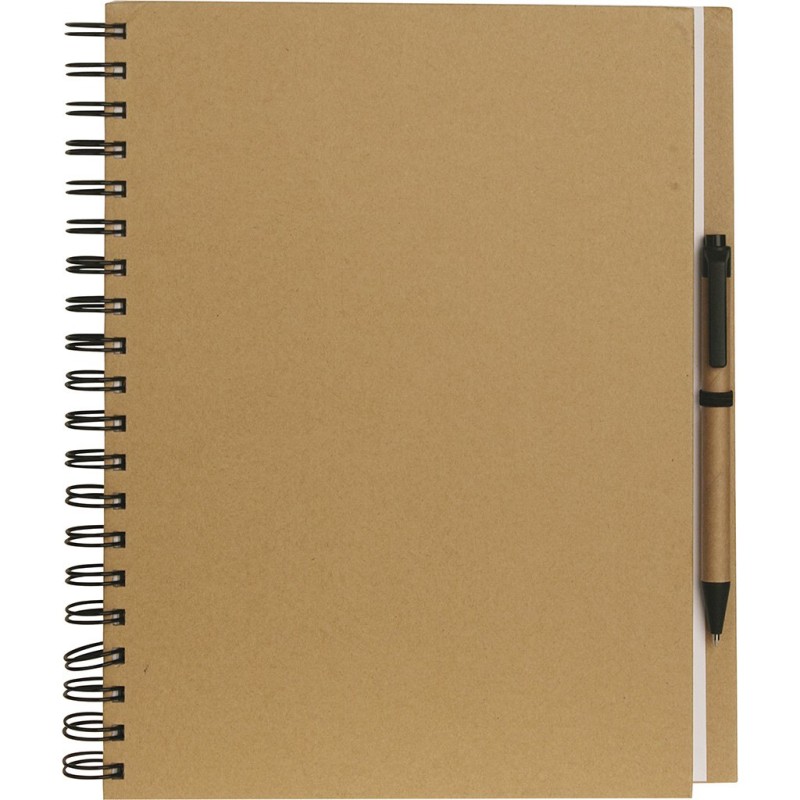 Blocco per appunti in cartone riciclato marrone personalizzato S26459M Blocco per appunti in cartone riciclato marrone personalizzato S26459M