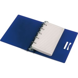 Blocchetto per appunti in carta e plastica trasparente/blu royal personalizzato S26461TR/BL