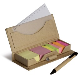 Set segnalibri adesivi in cartone riciclato personalizzato S26473