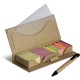 Set segnalibri adesivi in cartone riciclato personalizzato S26473