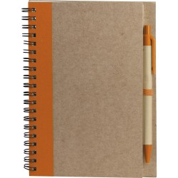 Blocco per appunti in cartone riciclato arancione personalizzato S26475A