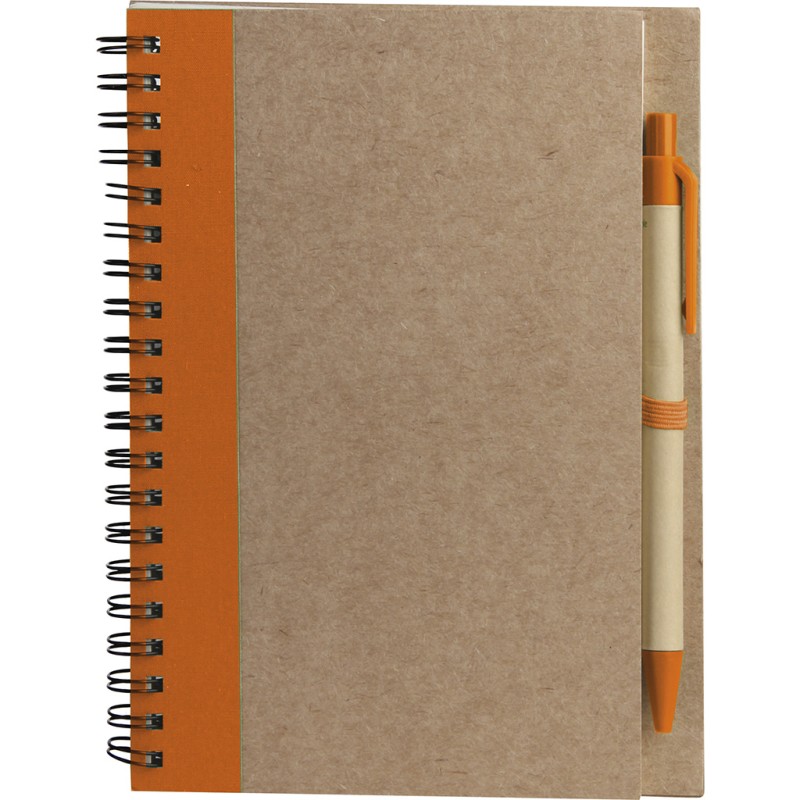 Blocco per appunti in cartone riciclato arancione personalizzato S26475A