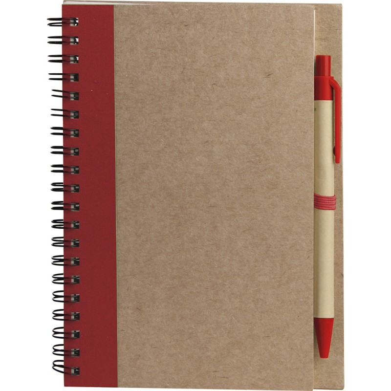Blocco per appunti in cartone riciclato rosso personalizzato S26475R