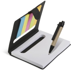 Blocchetti per appunti in cartone riciclato nero personalizzato S26479N Blocchetti per appunti in cartone riciclato nero personalizzato S26479N