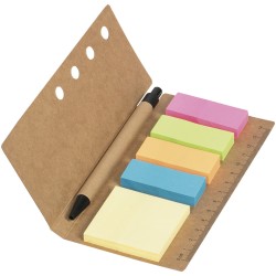 Set segnalibri adesivi in cartone riciclato personalizzato S26492