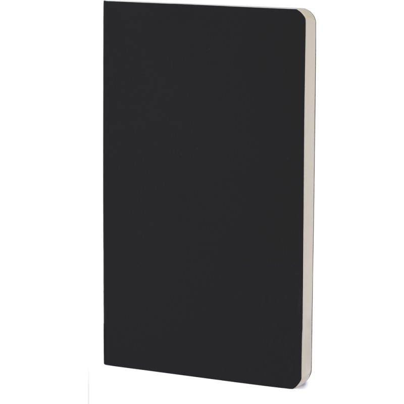 Blocco per appunti in carta e con copertina morbida in pu nero personalizzato S26518N