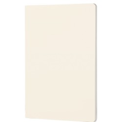 Blocco per appunti in carta e con copertina morbida in pu bianco personalizzato S26519B
