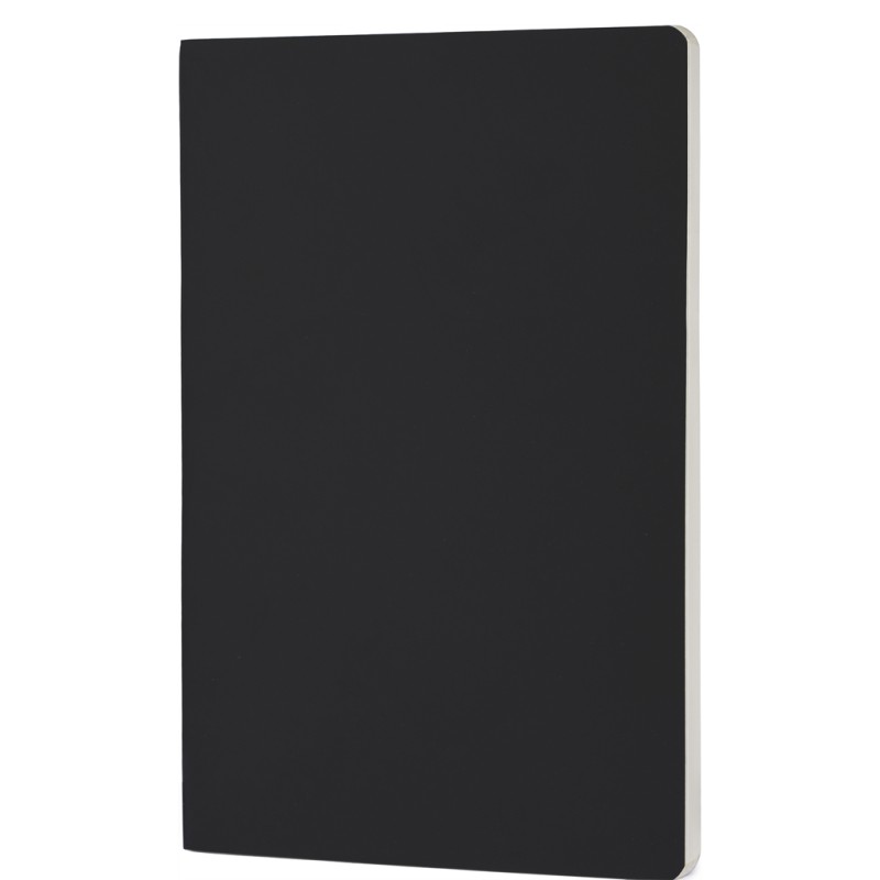Blocco per appunti in carta e con copertina morbida in pu nero personalizzato S26519N