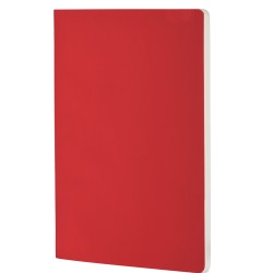 Blocco per appunti in carta e con copertina morbida in pu rosso personalizzato S26519R